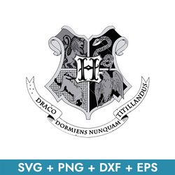 Draco Dormiens Nunquam Titillandus Svg, School Of Magic House Crest Svg, Harry Potter Svg, Intant Download