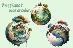 Tiny Planet Watercolor