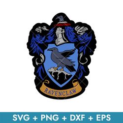 Ravenclaw Crest Svg, Harry Potter House Crest Svg, School Of Magic House Crest Svg, Instant Download