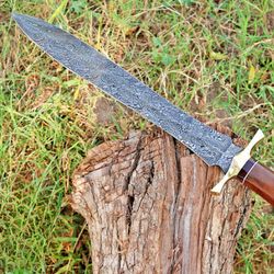 Double Edge Dagger Sword Hand Forged Damascus Steel with Blade Dagger