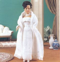 Vintage Crochet Pattern PDF Fashion Doll Barbie Sindy-1960's Clothes Evening Gown-Instant Download PDF