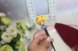 Sailor moon figurine, spoon sailor moon, anime figurine