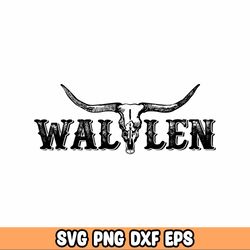 Wallen Png, Western BullSkull Png, Country Western Png, Cowboy Design, Western Cowboy Png, Wallen BullSkull Distressed P