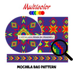 PATTERN: Tapestry crochet bag / wayuu mochila bag / Multicolor 3