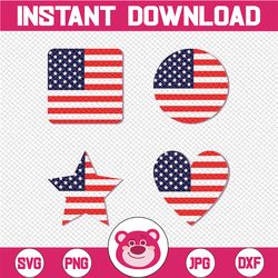 American Flag PNG for sublimation, USA Flag Clipart, 4th of July png, Patriotic png, Independence Day png, Digital Downl
