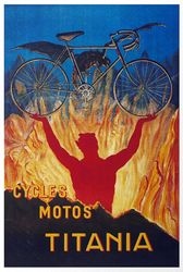 Cycles Moto Titania - Cross Stitch Pattern Counted Vintage PDF - 111-128