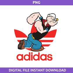 Popeye Adidas Png, Adidas Logo Png, Popeye Png, Disney Adidas Png Digital File