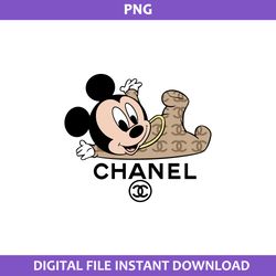 Baby Mickey Chanel Png, Chanel Logo Png, Baby Mickey Png, Fashion Brand Png, Disney Chanel Png Digital File