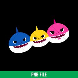Baby Shark Png, Shark Family Png, Ocean Life Png, Cute Fish Png, Shark Png Digital File, BBS16