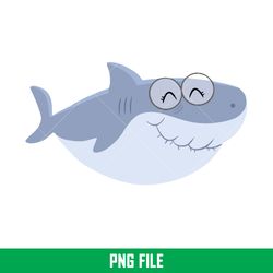 Baby Shark Png, Shark Family Png, Ocean Life Png, Cute Fish Png, Shark Png Digital File, BBS21