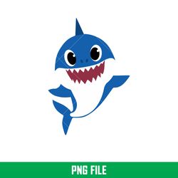 Baby Shark Png, Shark Family Png, Ocean Life Png, Cute Fish Png, Shark Png Digital File, BBS24