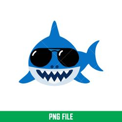 Baby Shark Png, Shark Family Png, Ocean Life Png, Cute Fish Png, Shark Png Digital File, BBS28