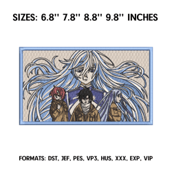86 Eighty Six Embroidery Design File, 86 Eighty Six Anime Embroidery Design, Machine embroidery pattern, Anime Pe Design