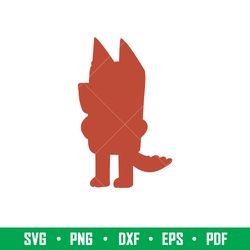 Bluey Heeler Svg, Bluey Svg, Bluey Dog Svg, Bluey Silhouette Svg, Cartoon Svg, Png Dxf Eps Pdf File, BY100