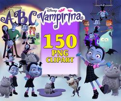 150 Vampirina Clipart Bundle, Vampirina Bat Clipart, Vampirina Birthday, Vampirina Party Png