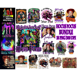 Hocus Pocus Png Bundle 18 Designs, halloween png, sandeson sisters Png, digital download