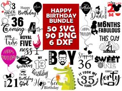 Happy Birthday Bundle Svg, Birthday Svg, New Age Svg, Sweet One Svg, Birthday Bundle, Royal Five Svg