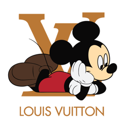 Mickey Mouse Louis Vuitton Svg, Louis Vuitton Logo Fashion Svg, LV Logo Svg, Fashion Logo Svg, File Cut Digital Download