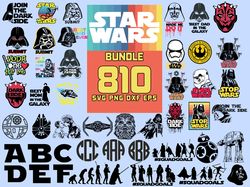 810 Files Star Wars Bundle Svg, Star Wars Svg, Star Wars Bundle Svg, Stop Wars, Star Wars Party Svg, Cartoon Svg