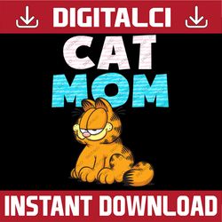 Garfield Mother's Day Cat Mom Garfield Seated Pose Happy Mother's Day PNG Sublimation Design