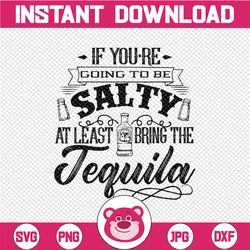 If You're Going To Be Salty Bring The Tequila Svg, Salty Svg Tequila day Day, Drinking Svg, Sassy Svg, Funny Svg, Cut Fi