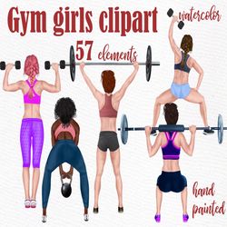 Gym Girls Clipart: "FITNESS GIRLS CLIPART" Gym clipart Exercise Clipart Sports clipart Best Friends Girls Workout clipar