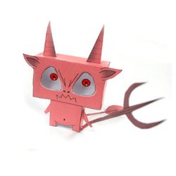 Cute and charming little Devil, Paper Craft.