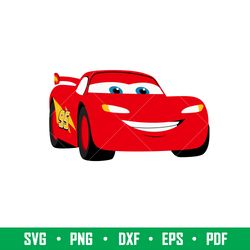 Lightning McQueen Cars Svg, McQueen Car Svg, Car Svg, Disney Svg, Png Dxf Eps Pdf File, CAR03