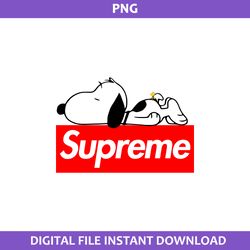 Snoopy Supreme Png, Supreme Logo Png, Snoopy Png, Disney Supreme Png Sublimation