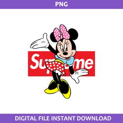 Minie Mouse Supreme Png, Supreme Logo Png, Minie Mouse Png, Disney Supreme Png