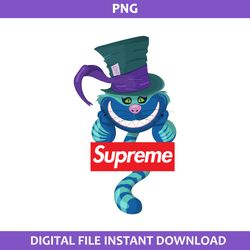 Cheshire Cat Supreme Png, Supreme Logo Png, Cheshire Cat Png, Cartoon Png Digital File