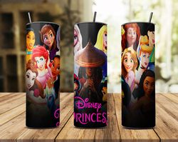 Princess Disney 20oz Skinny Tumbler Wrap Png, Disney Png, Princess Tumbler Png, Princess Png, Princess Disney 32