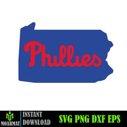 Philadelphia-Phillies Baseball Team Svg, Philadelphia-Phillies Svg, M L B Svg, M--L--B Svg, Png, Dxf, Instant Download (