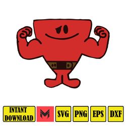 Miss Mr Men Svg, Funny Cartoon PNG, Joke Gift, Sublimation Designs, Novelty Gift, Figure, Instant Download, Little Clipa