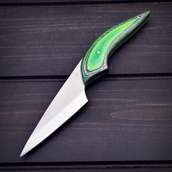 custom handmade damascus steel skinner knife with leather sheath, hand forged skinner knife, gift skinner knife mk3586m