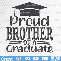 Proud brother of a 2021 graduate SVG, Graduation cut files, Class of 2021, Bro Graduate svg  SVG