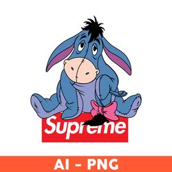 Supreme Eeyore Png, Supreme Logo Png, Eeyore Png, Winnie The Pooh Svg, Fashion Brand Svg - Download