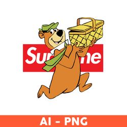 Yogi Bear Supreme Png, Yogi Bear Png, Cartoon Png, Supreme Logo Png, Cartoon Supreme Png, Fashion Brand Svg - Download