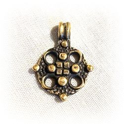 Ukraine brass pendant cross in Circle,Brass Cross charm, jewelry making tools,jewelry making supplies,brass findings