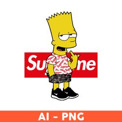 Bart Simpson Supreme Png, Cartoon Png, Supreme Logo Png, Bart Simpson Png, The Simpson Svg, Fashion Brand Svg - Download