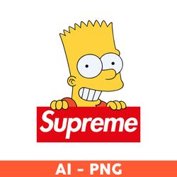 Bart Simpson Supreme Png, Cartoon Supreme Png, Bart Simpson Png, The Simpson Svg, Fashion Brand Svg - Download