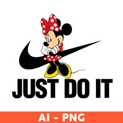 Nike Minnie Polka Dots Logo Png, Nike Just Do It Logo Png, Minnie Mouse Png, Disney Png, Ai Digital File - Download File