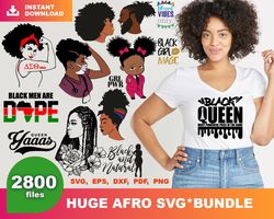 2800 files Huge Afro svg eps png, Huge Afro Bundle svg, for Cricut, Silhouette, digital, file cut