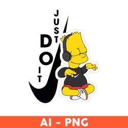 Bart Simpson Nike Png, Bart Simpson Png, Nike Just Do It Logo Png, The Simpson Png, Ai Digital File - Download File