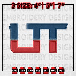 Utah Tech Trailblazers Embroidery files, NCAA D1 teams Embroidery Designs, Machine Embroidery Pattern