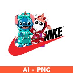 Stitch And Unicorn Nike Png, Stitch And Unicorn Png, Nike Swoosh Logo Png, Sport Fashion Png, Ai Digital File - Download