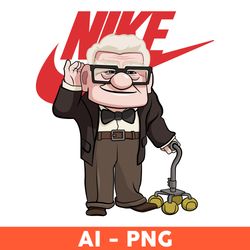Carl Fredricksen Nike Png, Nike Logo Png, Carl Fredricksen Png, Cartoon Nike Png, Ai Digital File - Download FIle