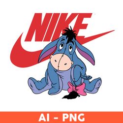 Eeyore Nike Png, Nike Logo Png, Eeyore Png, Winnie the Pooh Png, Cartoon Nike Png, Ai Digital File - Download FIle