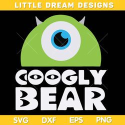 Disney Monster Inc Googly Bear SVG, Mike Wazowski Googly Bear SVG, Monster Inc DXF EPS SVG PNG
