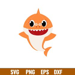 Baby Shark Png, Shark Family Png, Ocean Life Png, Cute Fish Png, Shark Png Digital File, BBS93
